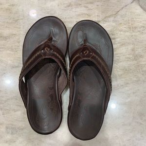 Mens leather Reef flip-flops